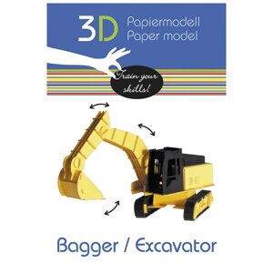 3D модель з картону Екскаватор Excavator Fridolin