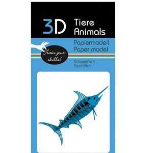 3D модель з картону Риба-меч Swordfish Fridolin