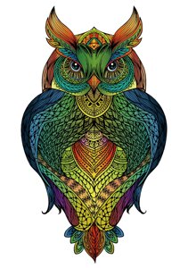 Дерев'яні кольорові пазли Сова Owl RainboWooden Eureka