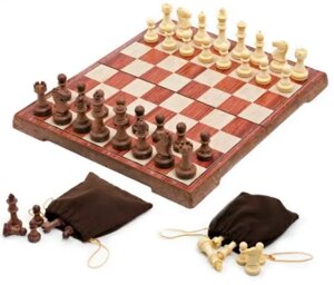 Магнітні шахи під дерево Chess magnetic wood-plastic 36 x 31 см