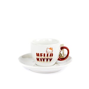 Чашка зі блюдцем для еспресо Hello Kitty Sanrio Біла 4045316405695