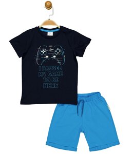 Комплект (футболка, шорты) 116 см (6 лет) Panolino PL17557 Синий 8691109881335