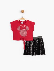 Комплект ( футболка, юбка) Minnie Mouse Disney 6 лет ( 116 см) разноцветный MN15538