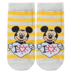 Носки Mickey Mouse Disney 10-12 см (6-12 мес) MC18993-2 Серо-желтый 2891117867093