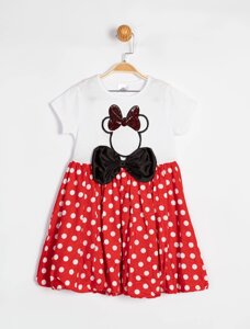 Платье Minnie Mouse 4 года (104 см) Disney (лицензированный) Cimpa красно-белое MN15551