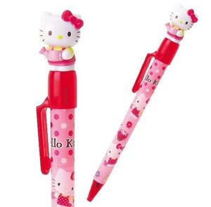 Ручка кулькова із фігуркою Hello Kitty Sanrio Чорна 881780756130