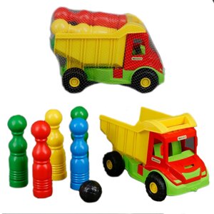 Самоскид Mini Truck Wader з кеглями Різнокольоровий 4820159392209