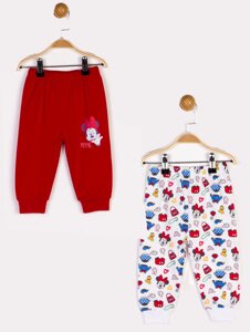 Штаны 2 шт Minnie Mouse Disney 80-86 см (12-18 мес) MN18365 Бело-красный 8691109924476