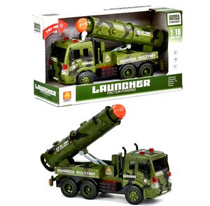 Військова пускова машина зі світловими та звуковими ефектами Kimi зелена 68349048