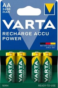 Аккумулятор VARTA PROF ACCU AA 2600mah 4 шт NI-MH