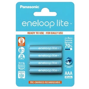 Акумулятори panasonic eneloop NI-MH lite HR03/AAA 550 mah 4 шт