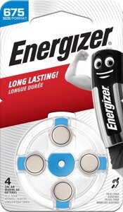 Батарейка для слухового апарата ENERGIZER Zinc Air 675 4 шт.