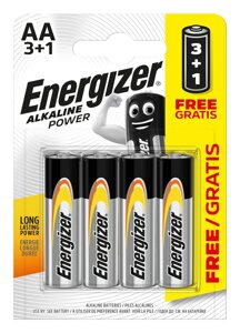 Батарейка energizer AA/LR6 alkaline power 4шт