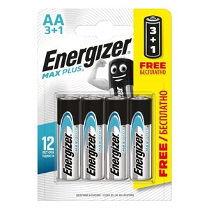 Батарейка energizer AA/LR6 max plus (3+1) 4 шт.