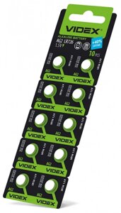 Батарейки годинникові videx AG 2/LR726 blister CARD 10 шт