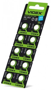 Батарейки годинникові videx AG 6/LR921 blister CARD 10 шт