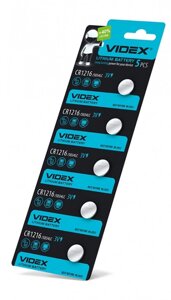 Батарейки літієві Videx CR1216 5шт