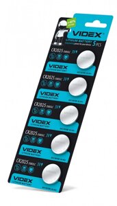 Батарейки літієві Videx CR2025 5шт