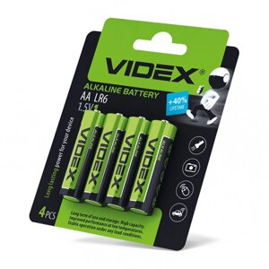 Батарейки лужні Videx LR6/AA 4шт