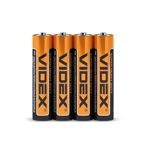 Батарейки сольові R03/AAA 4 шт/уп. VIDEX (15/360)