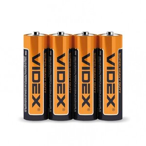 Батарейки сольові R06/AA 4 шт/уп. VIDEX (15/300)
