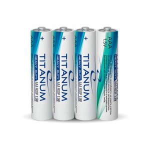Батарейки сольові titanum R03P/AAA 4 шт/уп. VIDEX (10/300)