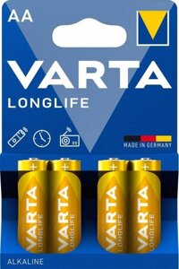 Батарейки VARTA longlife аа/LR6 alkaline 4 шт