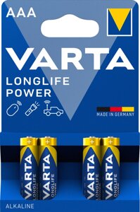 Батарейки VARTA longlife POWER AAA/LR03 alkaline 4 шт.
