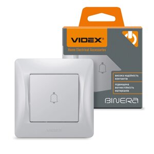 Кнопка дзвінка срібний шовк VIDEX binera VF-BNDB1-SS VIDEX