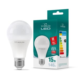 Лампа LED titanum а65 15W E27 4100K 220V TLA6515274