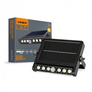 LED світильник автономний настінний IP54 VIDEX 600Lm 5000K Сенсорний VL-WLSO-025-S