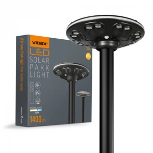 LED світильник автономний парковий IP54 VIDEX 1400Lm Сенсорний VL-GLSO-1254-S
