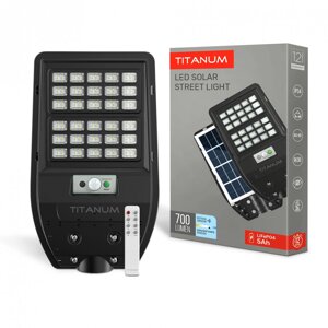 LED світильник сонячний IP54 titanum 700lm 5000K сенсорний TL-SLSO-105-S
