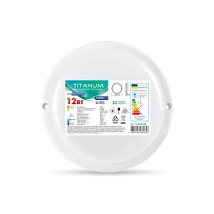 LED світильник IP65 круглий titanum 12W 6500K 220V TL-BHR-126