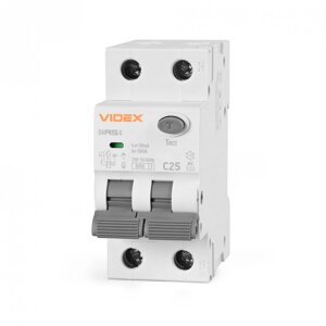 VIDEX resist диференційний автомат ас 2п 30ма 6ка C 25а VF-RS6-DA2ac25