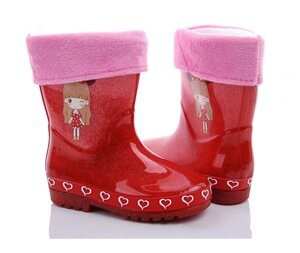 Гумові чоботи для дівчаток BBT Kids M1588/22 Червоні 22 розмір