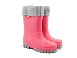 Гумові чоботи для дівчаток Demar 0406A/20 Рожеві 20 розмір