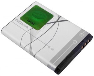Акумулятор BL-5B для Nokia 3220, 3230, 5070, 5140, 7260, Li-ion 3.6V 800mAh)