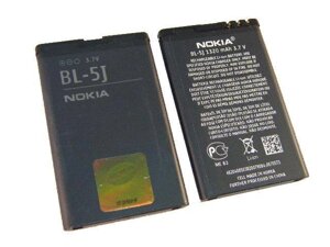 Акумулятор BL-5J для Nokia 200 Asha, 525 Lumia, Li-ion, 3,7 В, 1320 мАч