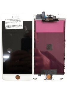 Дисплей для iPhone 6 Plus, білий, з сенсорним екраном, з рамкою, HD (original backlight)