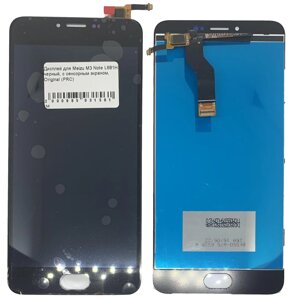 Дисплей для Meizu M3 Note, чорний, із сенсорним екраном, Original (PRC), L681H