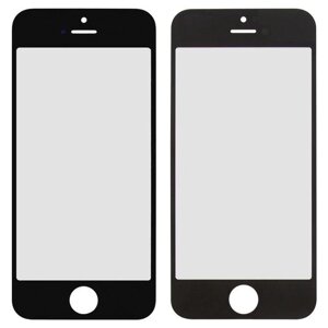 Скло корпусу для Apple iPhone 5s, iPhone SE, з рамкою, з OCA-плівкою, original, чорне