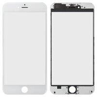 Скло корпусу для iPhone 6 Plus, з рамкою, з OCA-плівкою, біле