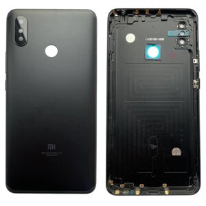 Задня кришка Xiaomi Mi Max 3, чорна, Black зі склом камери