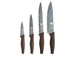 Набір кухонних ножів Bergner Greener з мармуровим покриттям (4 предмети) BG-9103-MBW