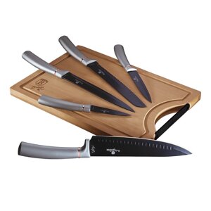 Набір кухонних ножів з дошкою Berlinger Haus Moonlight Edition (6 предметів) BH-2556