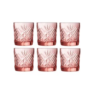 Набір склянок низьких 6 штук 300 мл Luminarc Salzburg Зальцбург рожевий 9167\1