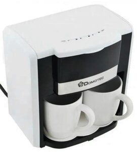 Крапельна кавоварка DOMOTEC MS-0705 500 Вт 2 чашки Біла