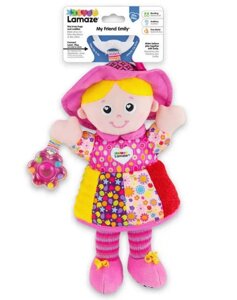 М'яка іграшка підвіска Лялька Емілі з брязкальцем Lamaze L27026
