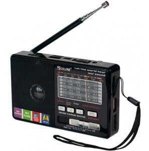 Портативний всехвильовий FM радіоприймач Golon RX 181 переносне радіо функція Power Bank USB